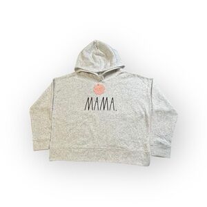 Rae Dunn MAMA Hoodie Light Gray Women’s Large NWT